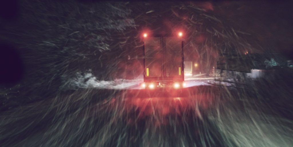 Heavy Snow Flurries with Truck in Front